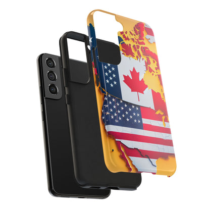 United Flags Phone Case – Canada & USA Combined