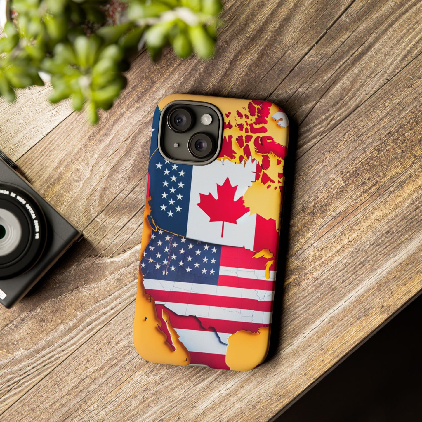 United Flags Phone Case – Canada & USA Combined